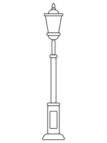 Street Lamp Coloring Page